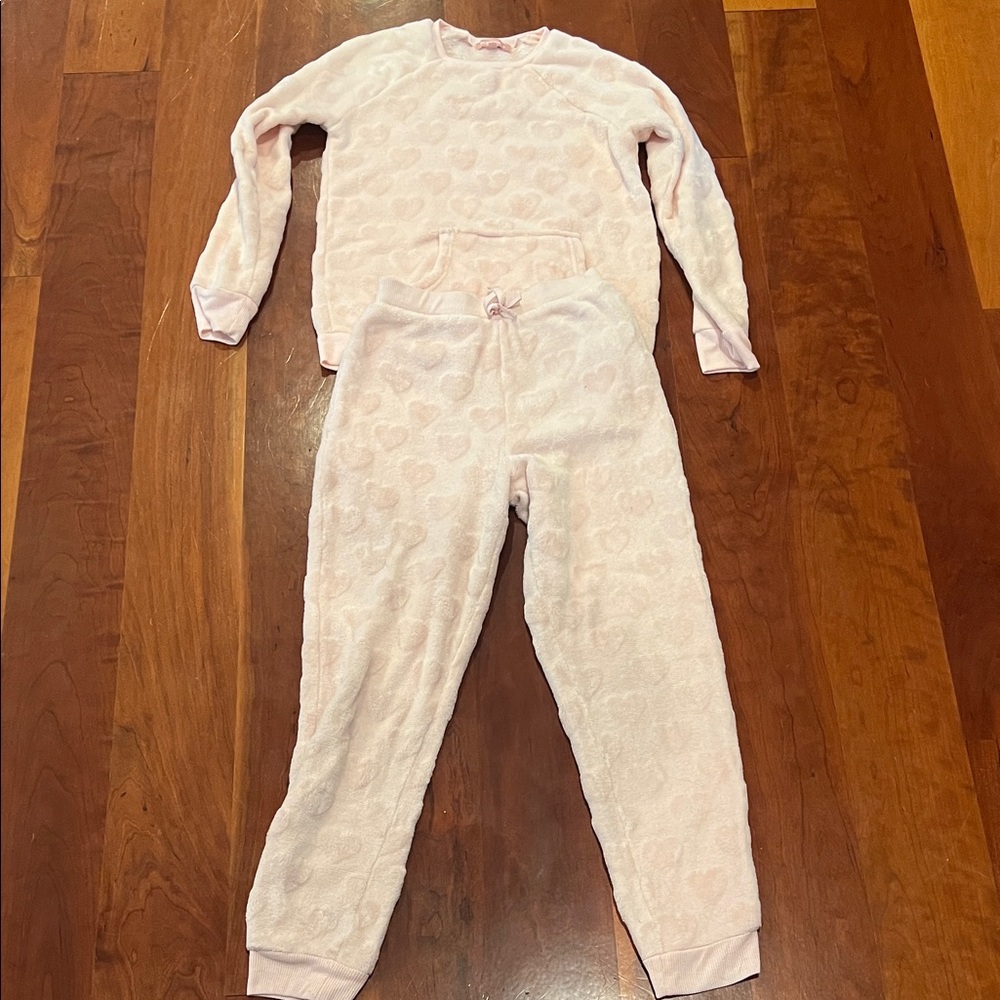 Cozy Pink Heart Kids Pajama Set